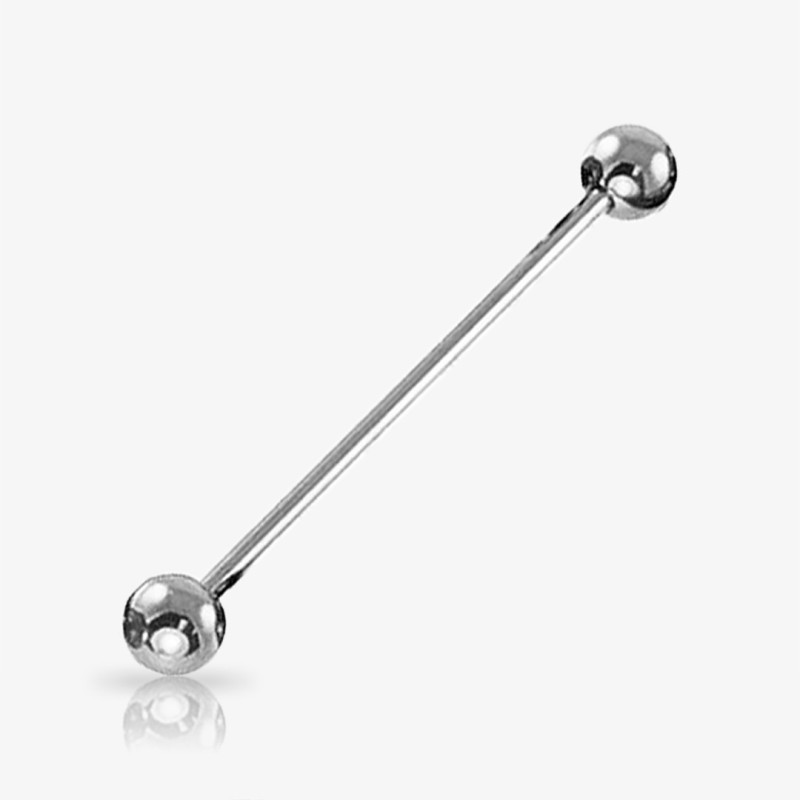 Kit piercing transversal bolinha com haste reta para orelha – modelo clássico para revenda atacado