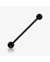 Kit piercing transversal preto com bolinha para orelha – modelo industrial para revenda atacado