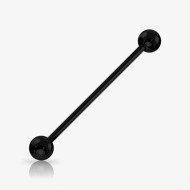 Kit piercing transversal preto com bolinha para orelha – modelo industrial para revenda atacado