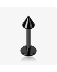 Kit 20un Piercing Labret preto com spike para revenda em atacado