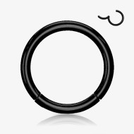 Kit 6un Piercing Argola Clicker Preta para revenda em atacado