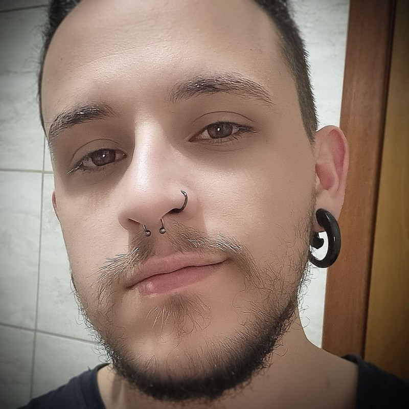 Kit 6un Piercing Argola Clicker Preta Atacado