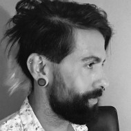 Kit 6un Piercing Argola Clicker Preta Atacado