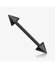 Kit piercing barbell preto com spike em aço para revenda atacado com 20 unidades