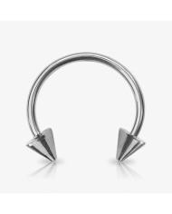 Kit 20un Piercing Ferradura com Spike em aço cirúrgico com design alternativo para lojistas