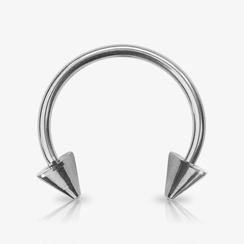 Kit 20un Piercing Ferradura com Spike em aço cirúrgico com design alternativo para lojistas