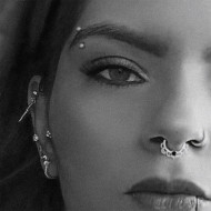 Kit Piercing Sobrancelha Bolinha com 20un em aço cirúrgico prateado