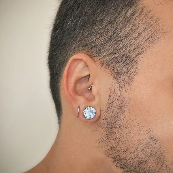 Kit Piercing Sobrancelha Bolinha com 20un em aço cirúrgico prateado