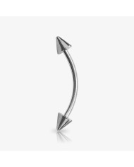Kit Piercing Sobrancelha com Spike com 20un em aço cirúrgico curvo hipoalergênico