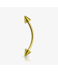 Kit Piercing Sobrancelha Dourado com spike para revenda no atacado