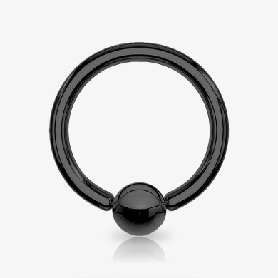 Kit Piercing Argola Preta captive em aço cirúrgico – 20 unidades para revenda