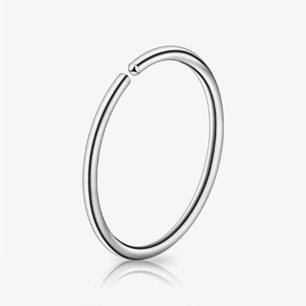 Kit Piercing Argola Dobrável com 20un em aço inox prateado