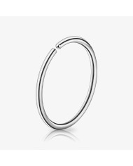 Kit Piercing Argola Dobrável com 20un em aço inox prateado