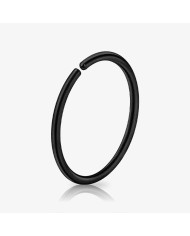 Kit Piercing Argola Preta com 20un de aço inox com pintura preta fosca