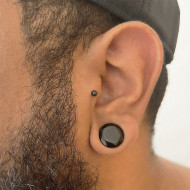 Kit piercing barbell preto atacado com bolinhas em aço cirúrgico